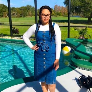 H&M Belted Jean Dress